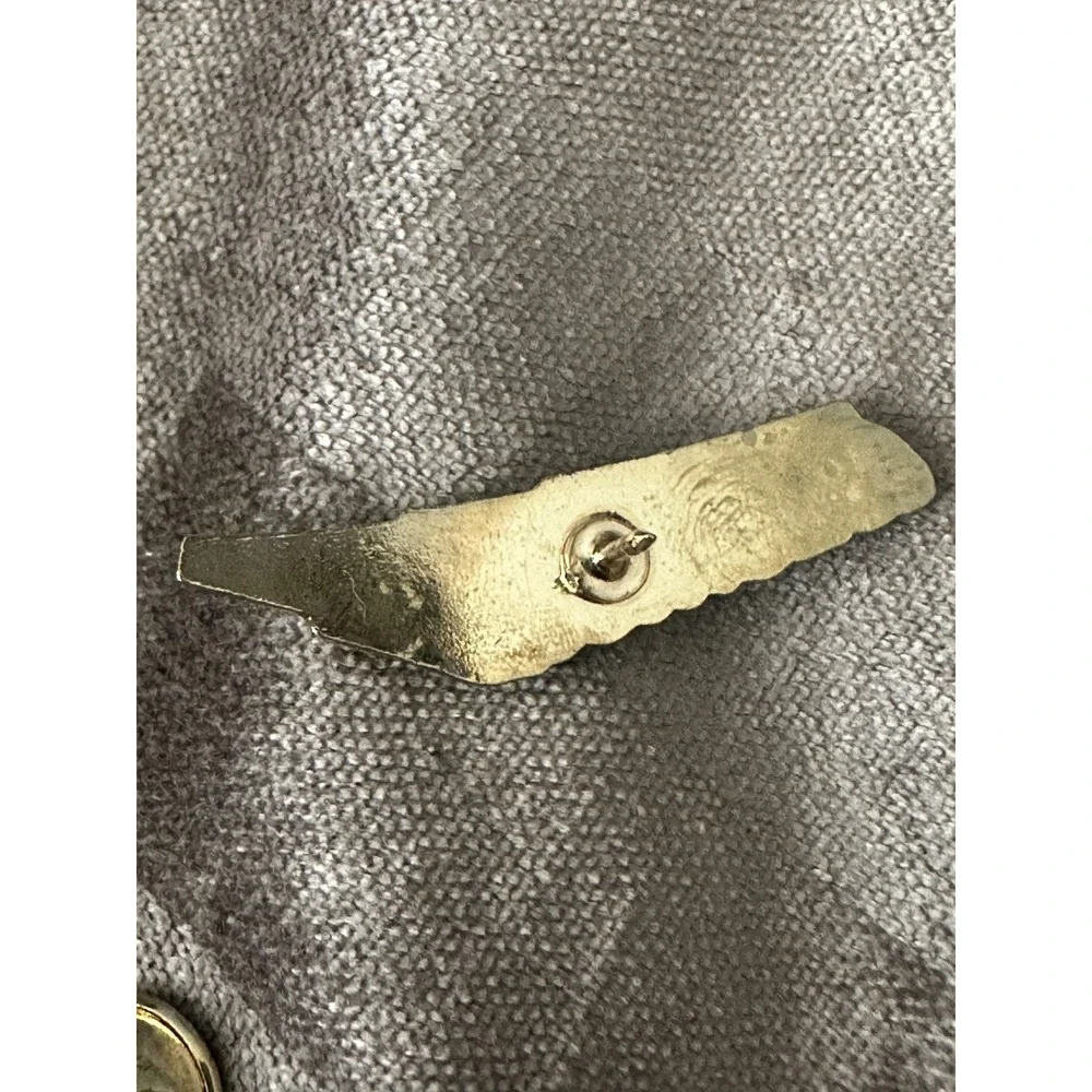 Brandy Melville Los Angeles Lightning Bolt Enamel Lapel Pin Gold Black Vtg Style